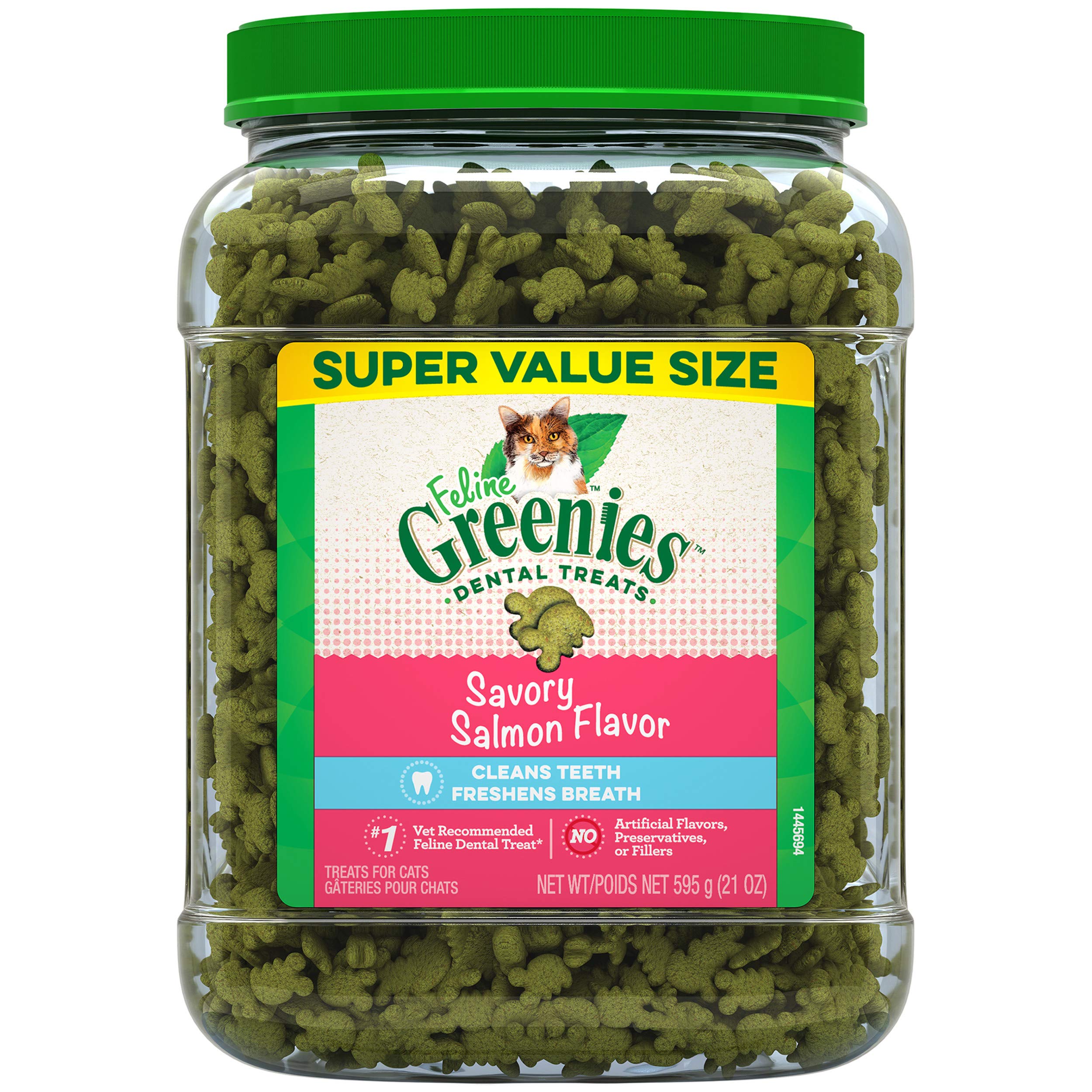 Greenies Feline Natural Dental Care Cat Treats, 21 oz. Tub