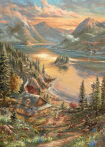 Ceaco - Thomas Kinkade - Lakeside Splendor - Rompecabezas de 1000 piezas