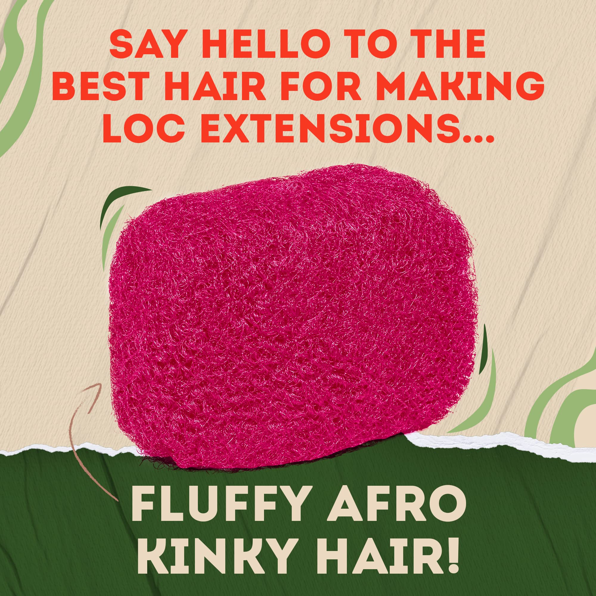 Locsanity Afro Kinky 100% Bulk Natural Human Hair - Braiding Hair for Dreadlocks, Loc Repair, Dreadlock Extensions, Twists, Braids - 8 Inches Long, 1 Oz