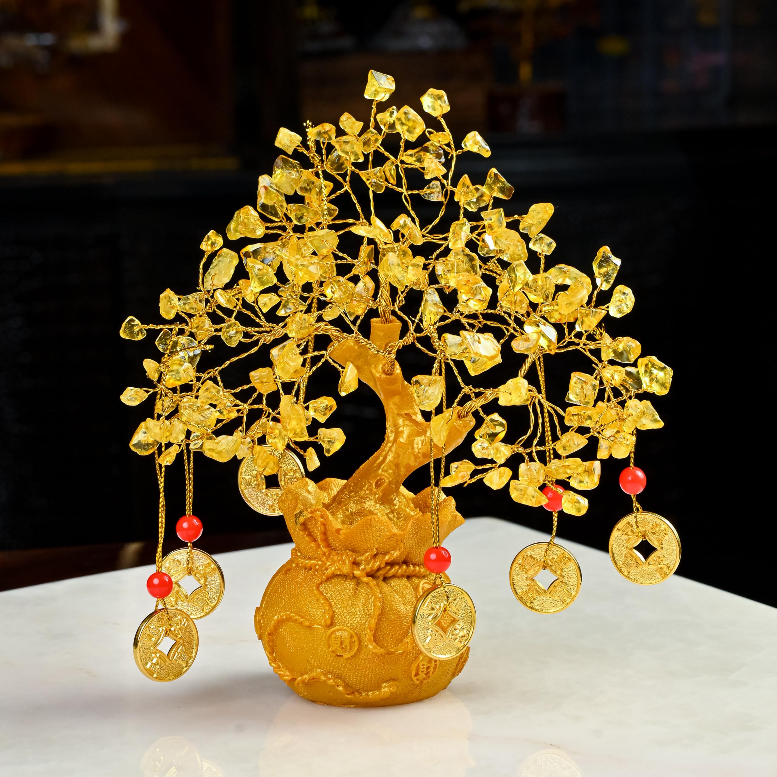 Buy Crocon Citrine Crystal Tree of Life – Feng Shui Money Tree