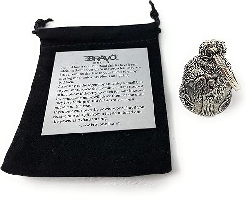 Miniatura 4 de Bravo Bells - Accesorio de campana de motociclista de ángel o llavero para la suerte - Fabricado en los Estados Unidos