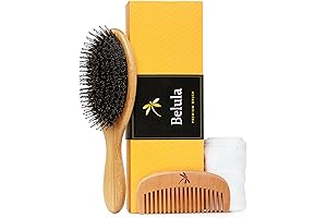 Premium Boar Bristle Hair Brush for Thick Hair Set