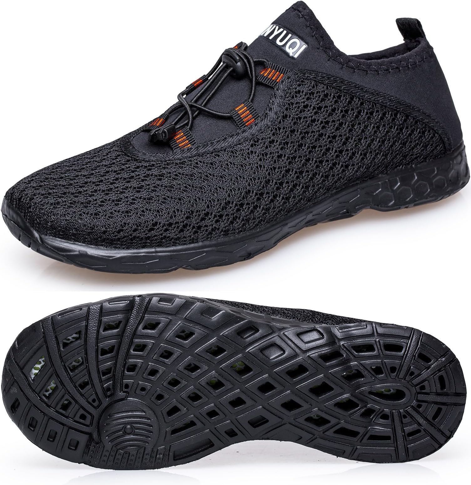 Men's Mesh Slip on Water Shoes,Allblack 2,47EU/12.5US