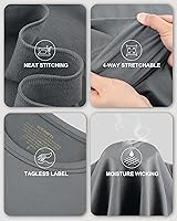 Vista 4 de WEERTI Ropa interior térmica larga de cabeza a pies para mujeres, con forro de vellón, capa base para climas fríos