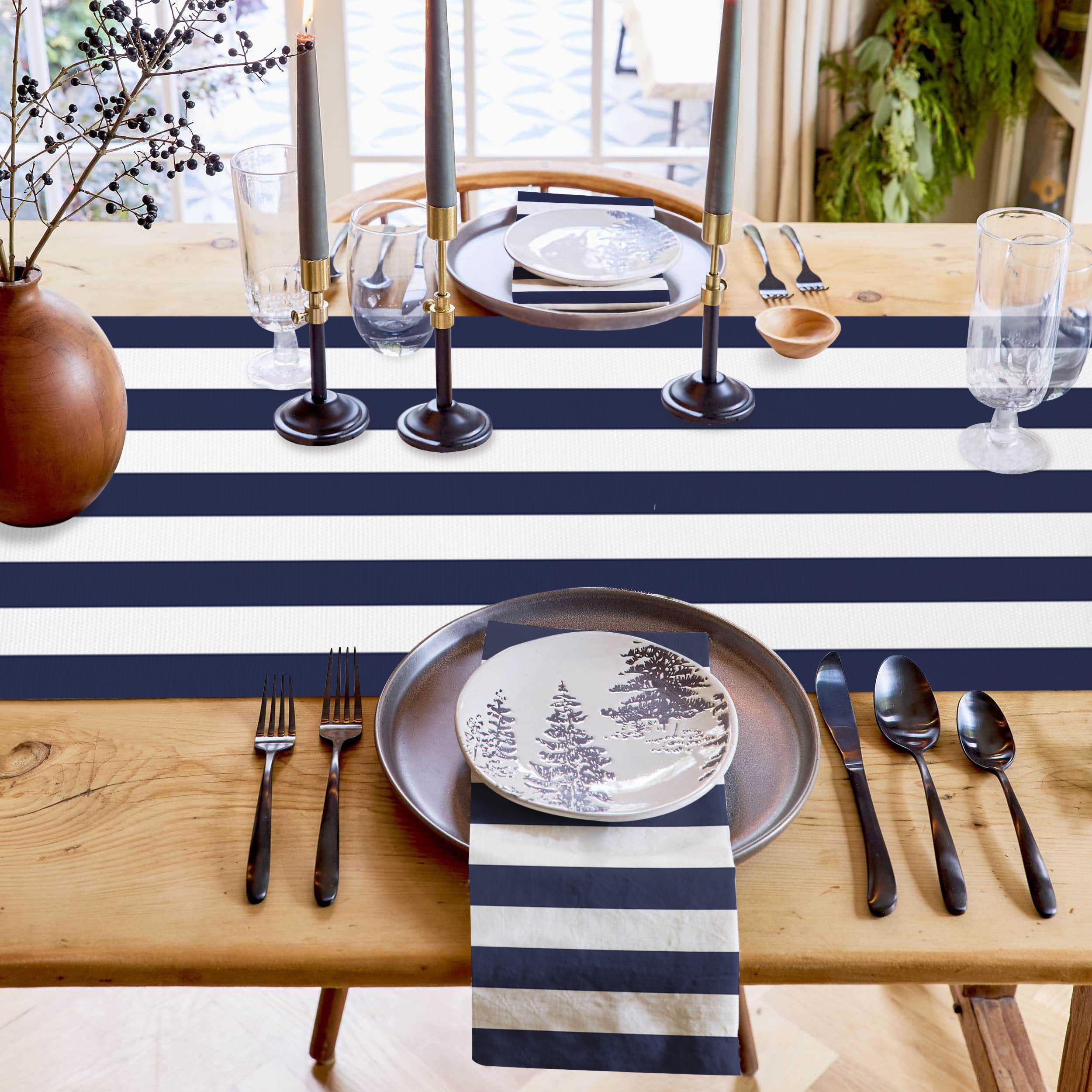 Amazon.com: Table Runner Classical Nautical Stripe Table Runners