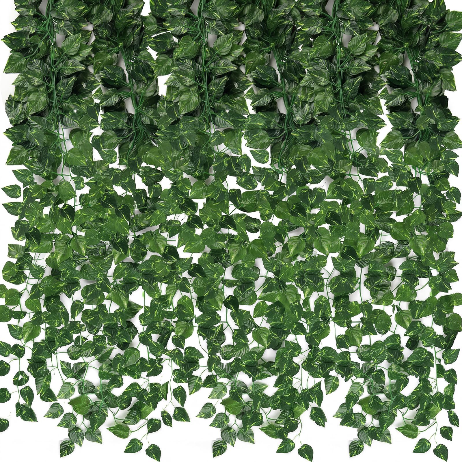 24 Pack 173ft Artificial Ivy Greenery Garland, Fake Vines Hanging Plants Backdrop for Room Bedroom Wall Decor, Green Leaves for Jungle Theme Party Wedding Decoration