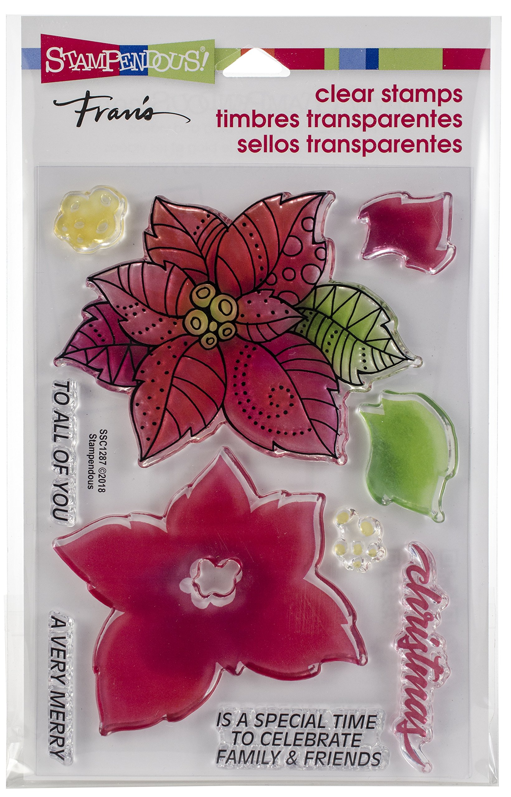 Poinsettia Parts clear stamps pour sublimer vos albums photos et vos tables de fêtes