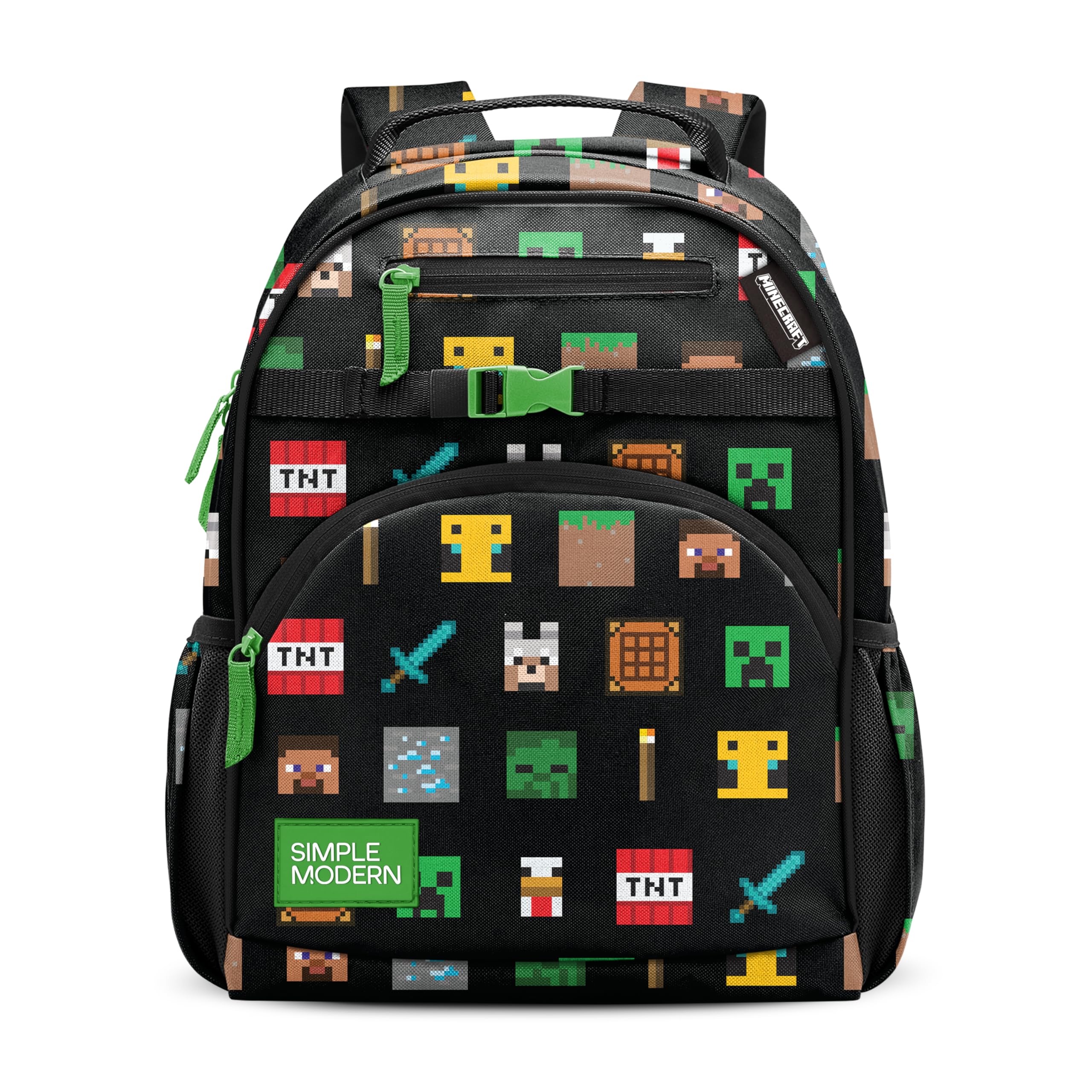 Simple Modern Minecraft Kids Backpack for School, Girls, Boys | 12L | Fletcher Minecraft Bookbag, School Backpack for Toddler, Preschool, Kindergarten | Fits Lunch Box, Cute | Medium