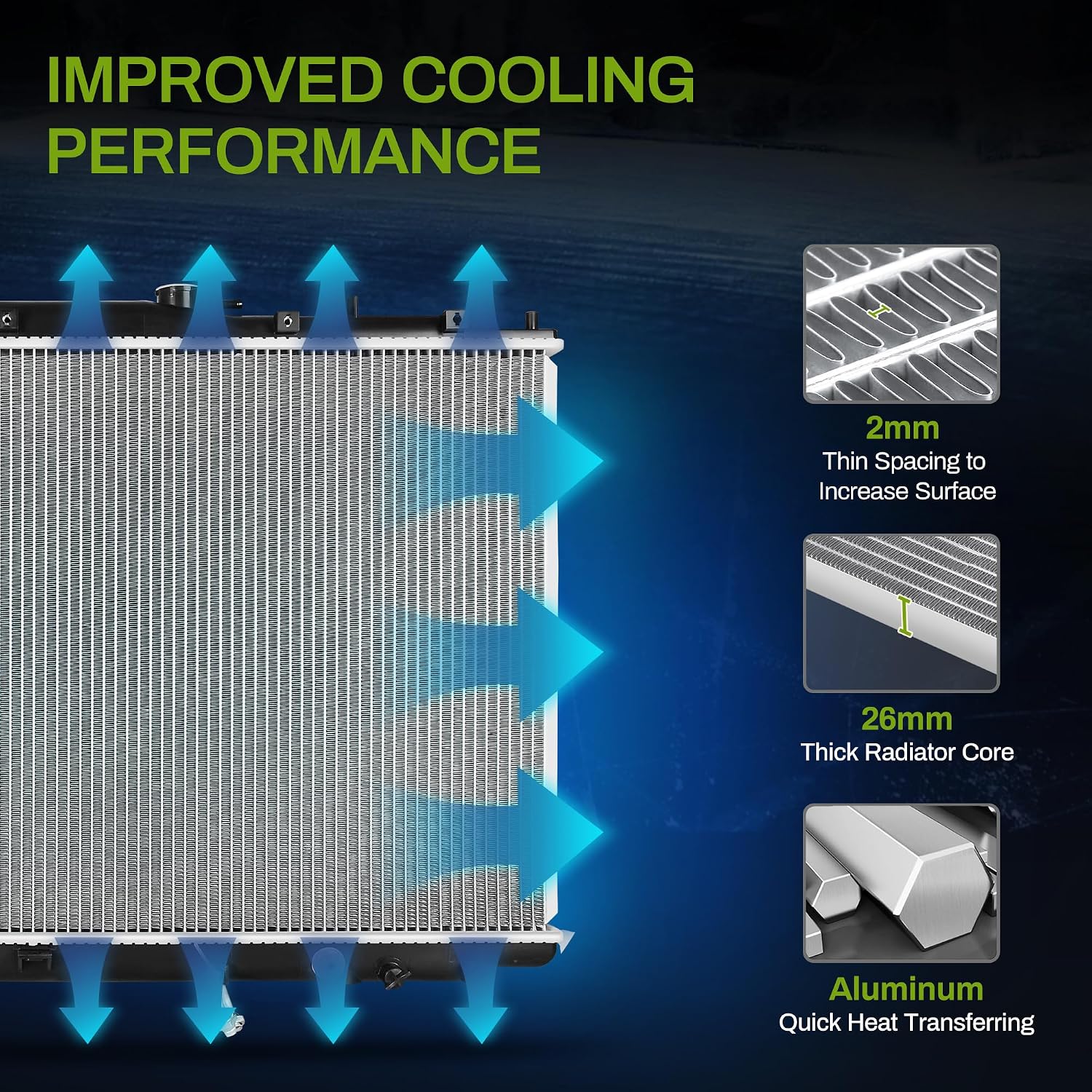 AUTOSAVER88 Radiator Compatible with 2005 Pilot 2003-2006 Acura MDX Aluminum Radiator ENG J35A5/J35A6, 19010RDJA51, 19010RDJA52