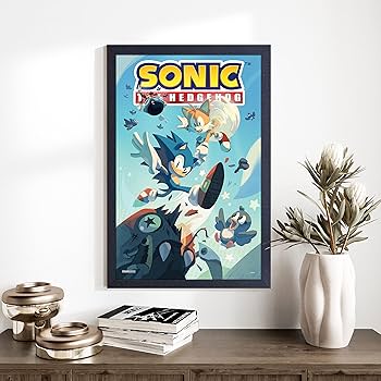 ソニック　ザ　ヘッジホッグ　アートグラフィックポスター US印刷 Amazon.co.jp: ソニック・ザ・ヘッジホッグの飛ぶ鳥 額入り