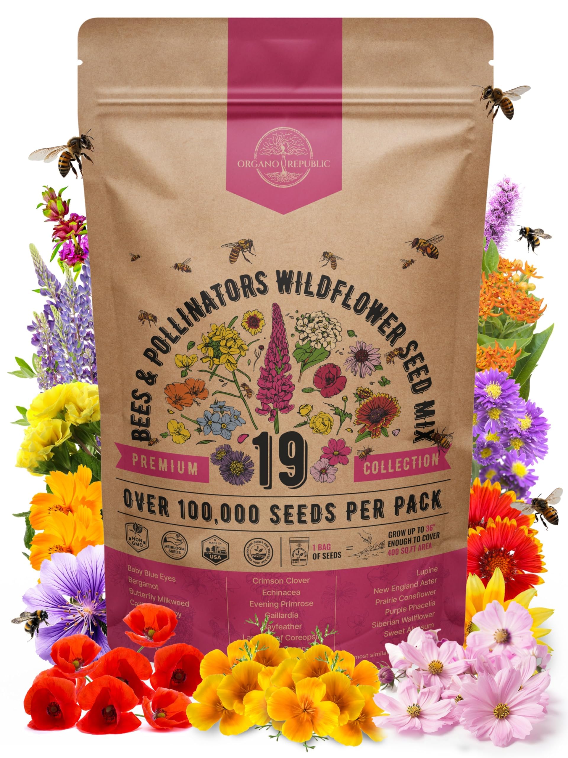 Organo Republic Wildflower Seed Mix