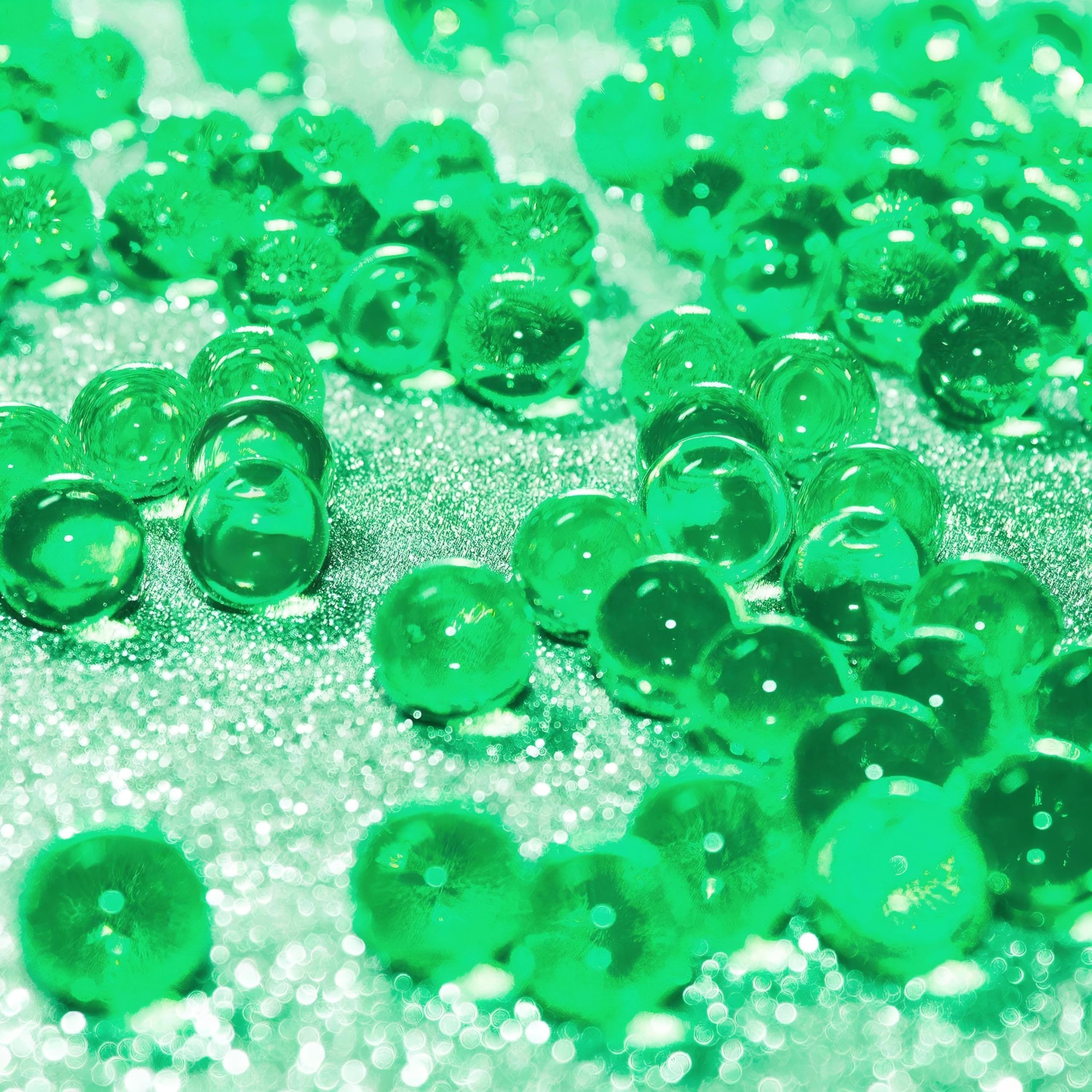 Verat 2 Packet Gel Water Balls/Water Beads/Refill Water Bead/Gel Blaster Ammo/Water Balls for Gun/Gel Balls for Kids/Gel Blaster Balls in Bottle/7-8mm Non-Toxic Water Beads Gel Guns(20000 Green)