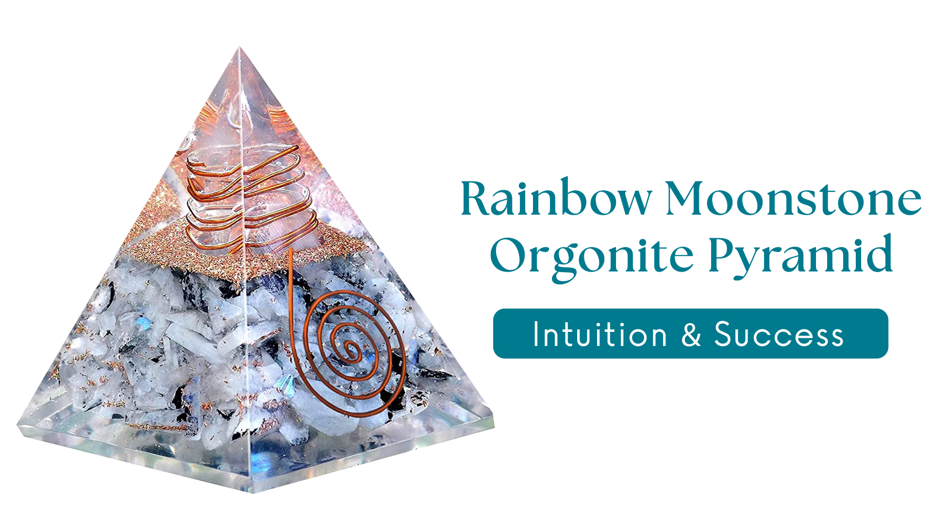 Amazon.com: Rainbow Moonstone Orgonite Pyramid for Joy