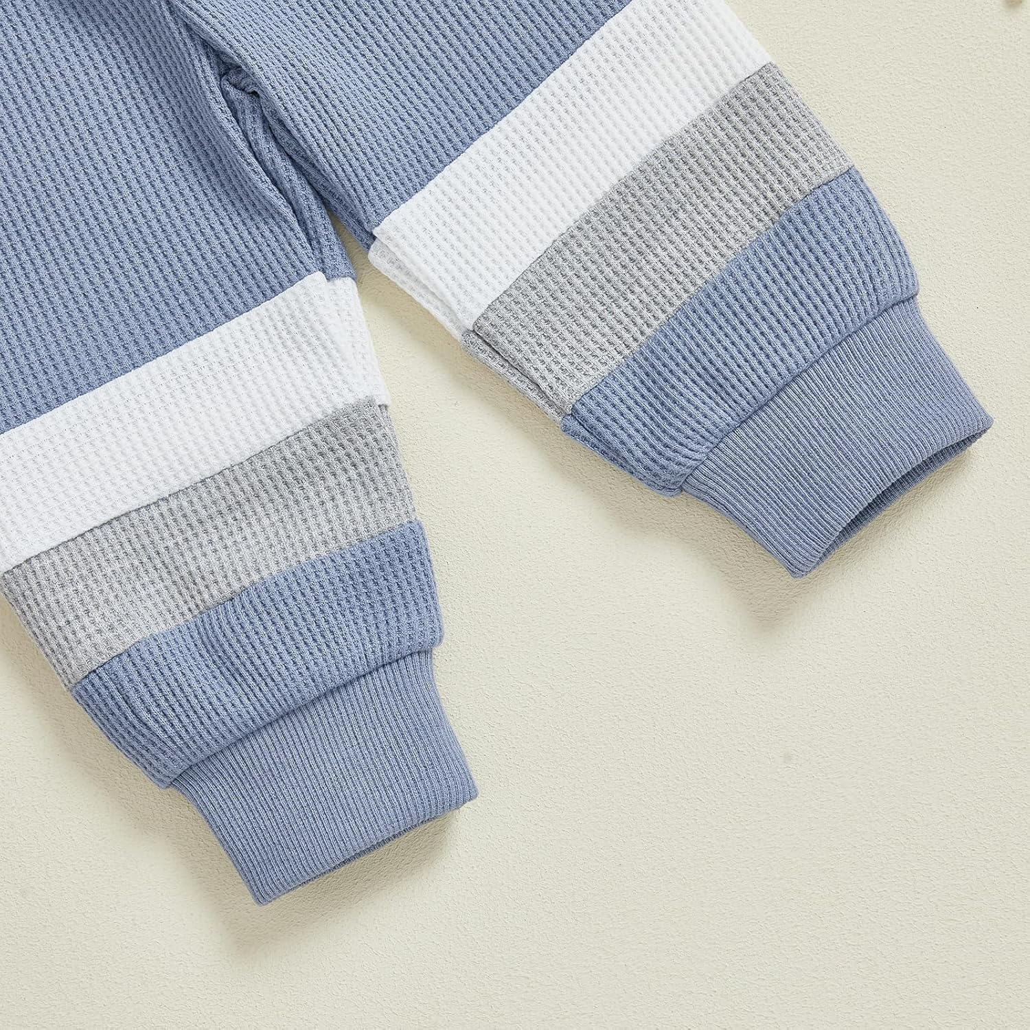 Kuriozud Toddler Baby Boy Fall Winter Clothes Long Sleeve Crewneck Pullover Sweatshirt Jogger Pants Set 2 Piece Outfit - Image 8