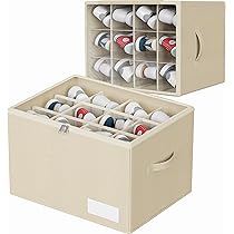 WANGIRL Scatole per Scarpe, Adatto per 12 Paia, Organizer Salvaspazio Pieghevole, Contenitori Scarpe con Coperchio Trasparente, Supporto Inferiore e Maniglie Rinforzate – Beige
