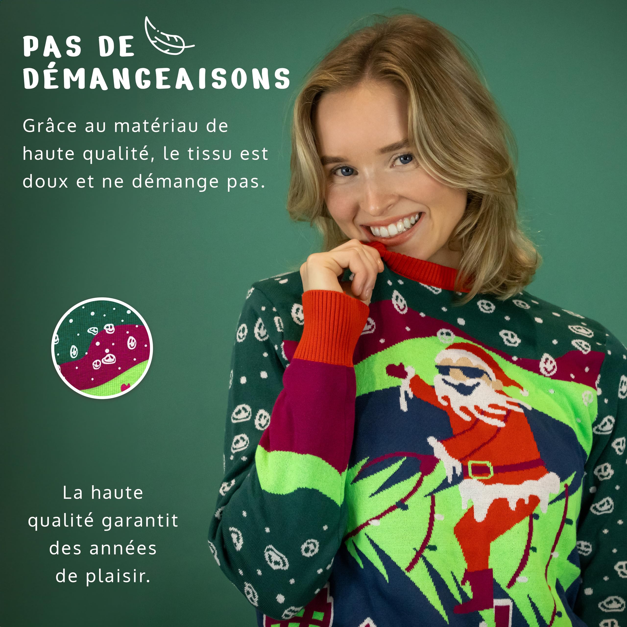 JAP Christmas - Pull de Noel - Pull Noel pour Femme et Homme - Pull Moche de Noel - Ivre