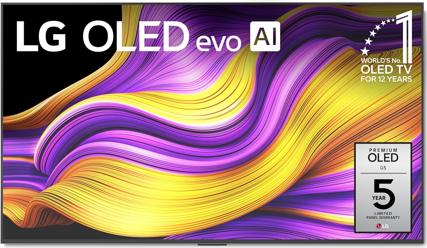 55-Inch OLED evo AI 4K G5 Series Smart TV (OLED55G5WUA, 2025) | Dolby Atmos & Vision, HDR10, Filmmaker Mode, Wow Orchestra, Alexa Built-in