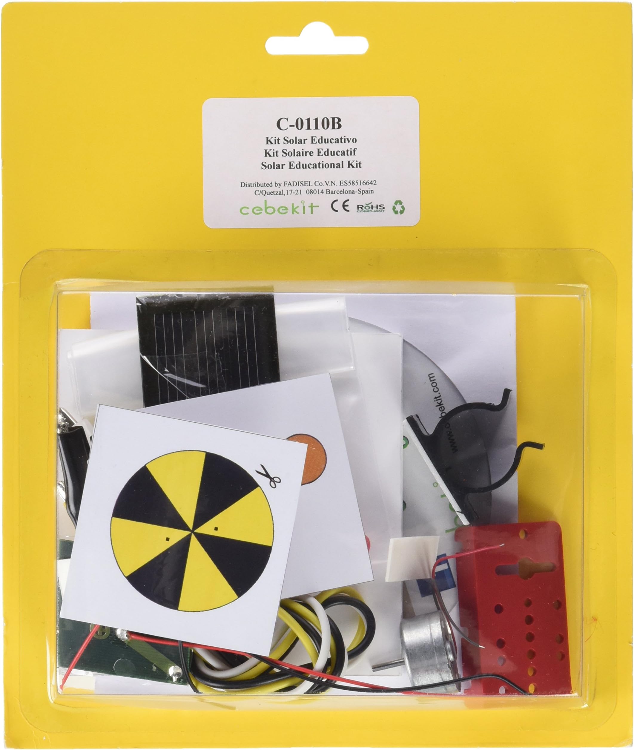 CEBEKIT - Teaching kit. Ideal for students and beginners. Complete solar pack to start in the world of photovoltaic energy, yellow (C0110B)