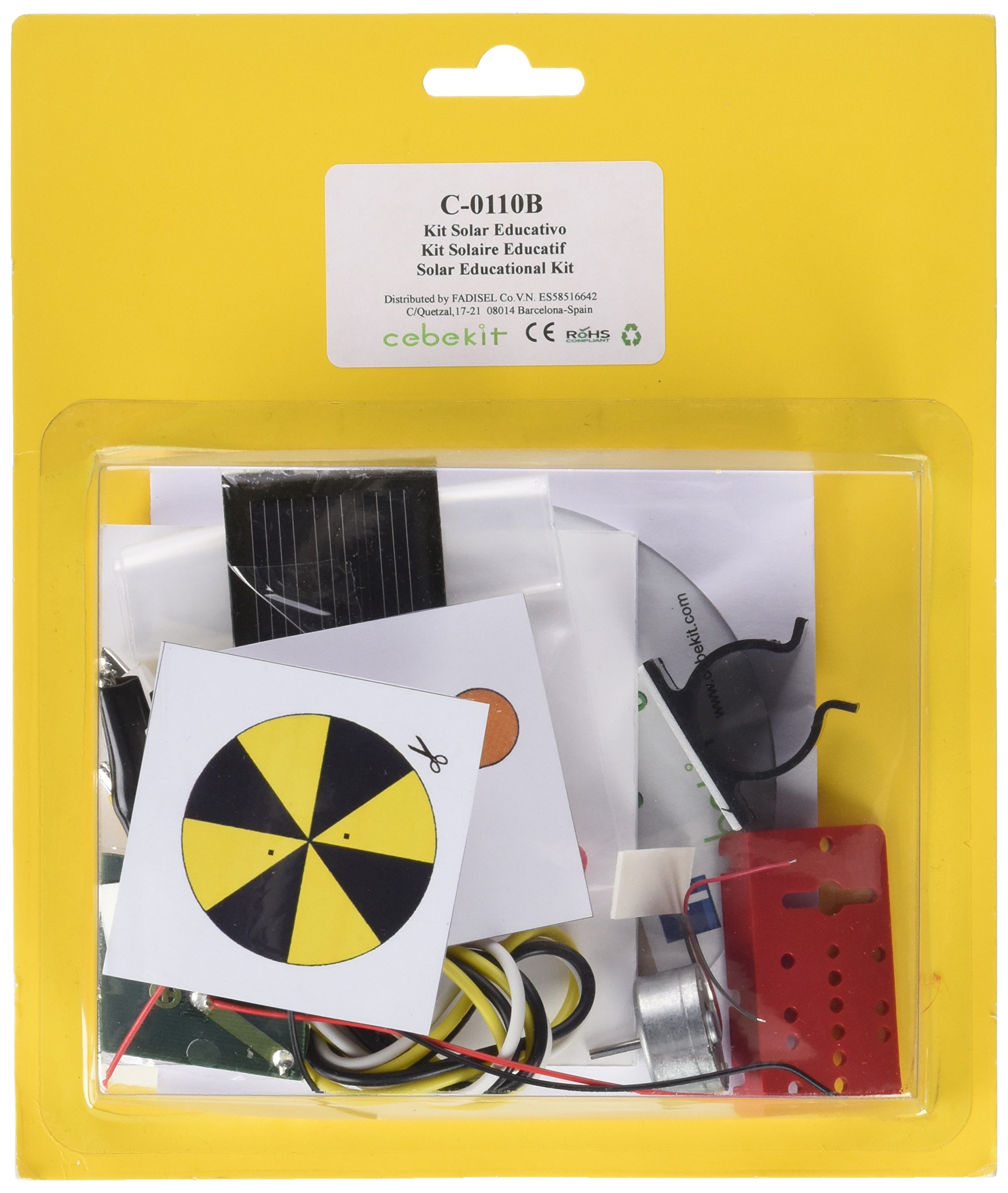 CEBEKIT - Teaching kit. Ideal for students and beginners. Complete solar pack to start in the world of photovoltaic energy, yellow (C0110B)