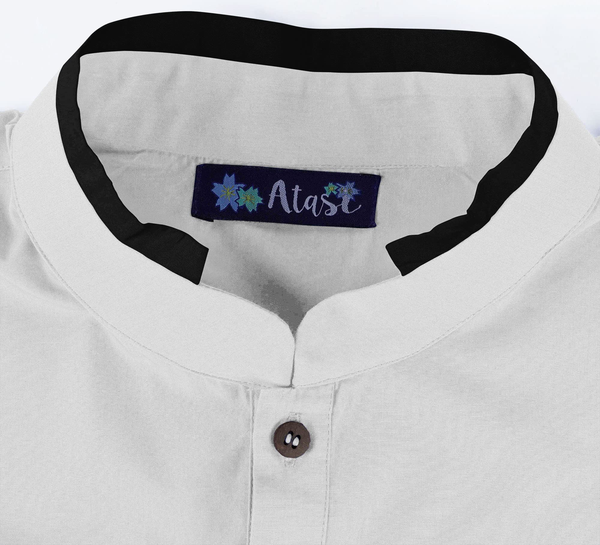 Atasi Herren Henley Welt Tasche Lange Kurta Feste Indische Ethnische Kleidung Für Männer