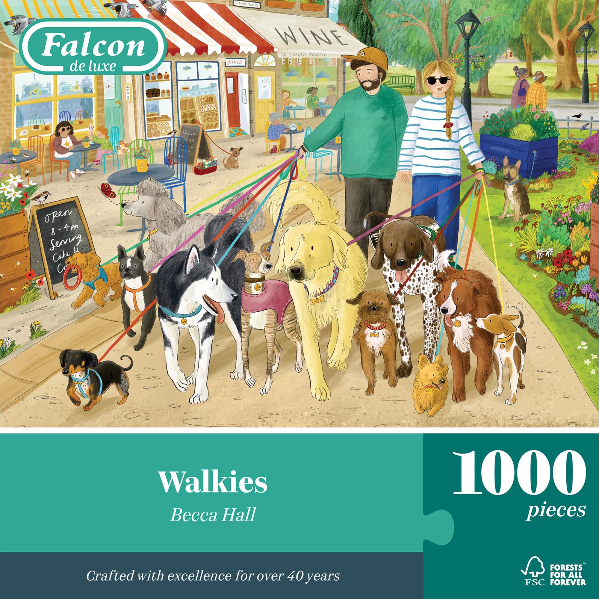Falcon Walkies, 1000 Piece Jigsaw Puzzle for Adults - Beautifully Illustrated 1000Pc Adult Jigsaws, Fun Present & Activity for Home, Puzzles for Rainy Days, Birthday Jumbo