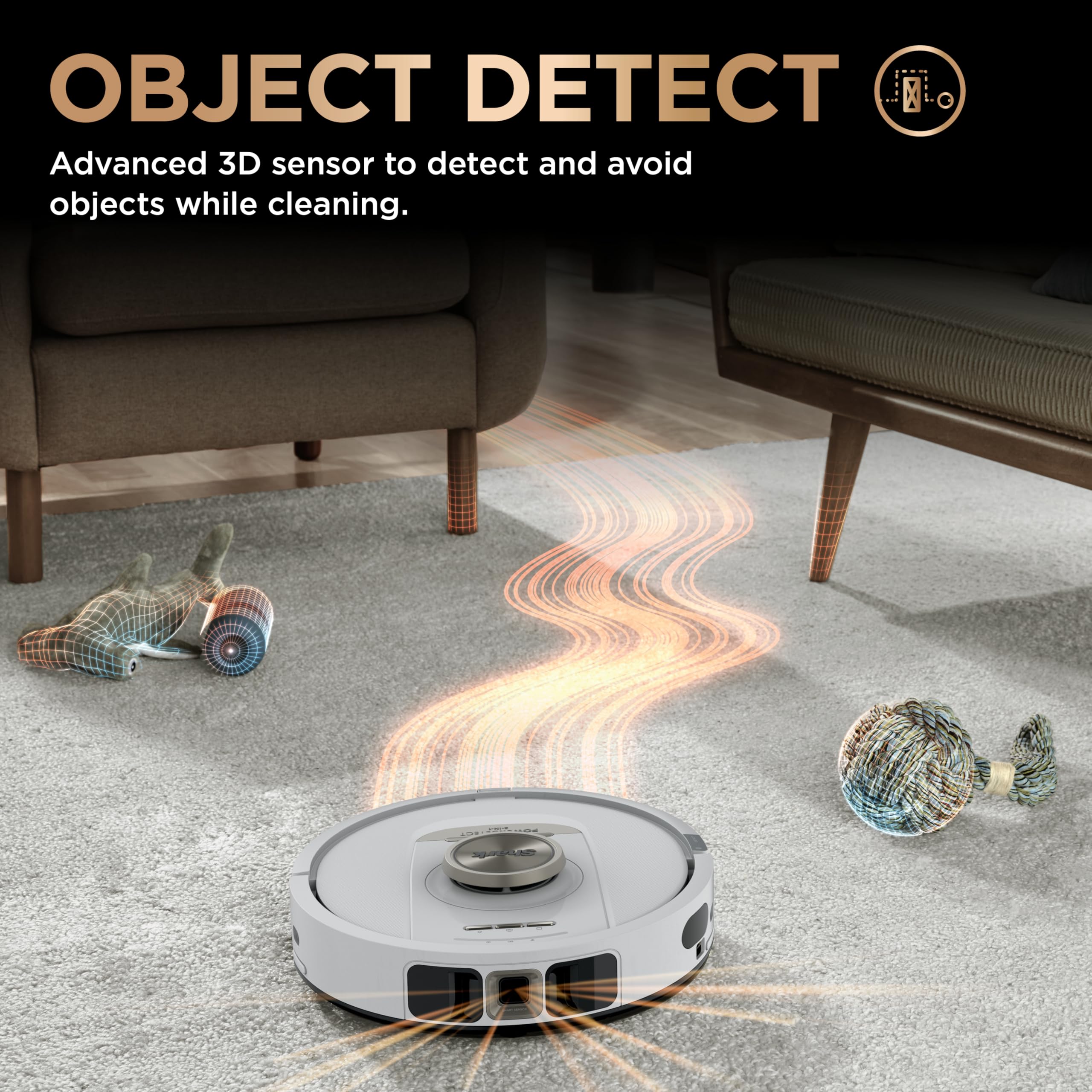 Shark PowerDetect | 2-in-1 Robot Vacuum & Mop for Carpets & Hard Floors | Powerful Suction & Mopping for Pet Hair | Self-Empty & Self-Clean NeverTouch Pro Base | 60-Day Capacity | | AV2800ZE: Wet+Dry & 60-Day Self-Refilling (2025)