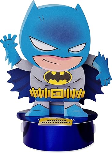 American Greetings Tarjeta de cumpleaños de Batman desplegable que se puede exhibir (Hope It's Epic)