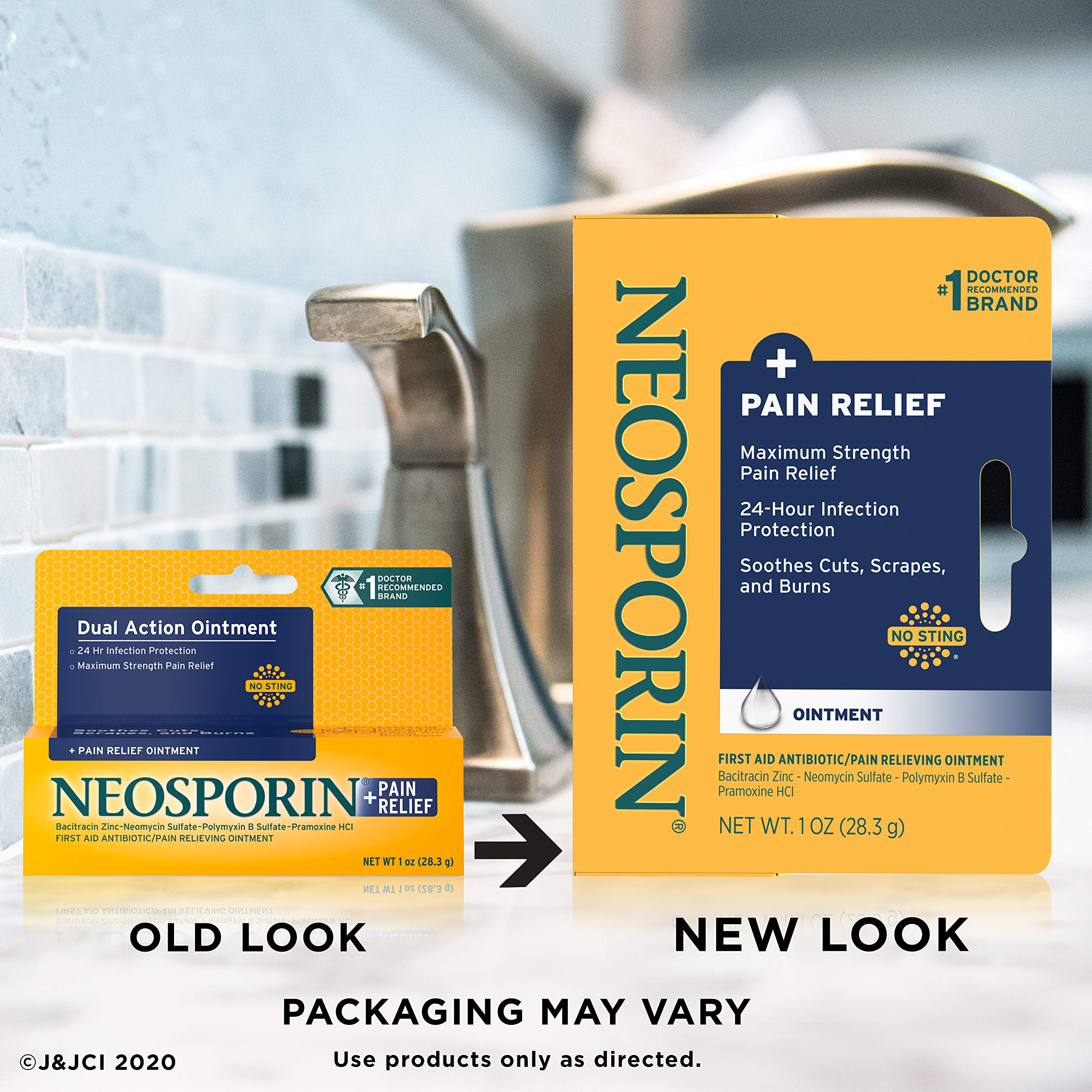 Neosporin + MaximumStrength Pain Relief Dual Action Ointment, First