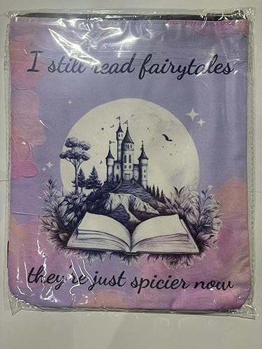 Miniatura 9 de LParkin Acotar Funda para libro con cremallera, I Still Read Fairytales Are Just Spicier Book Protector Pouch, 11 x 8.5 pulgadas, fundas de libro de