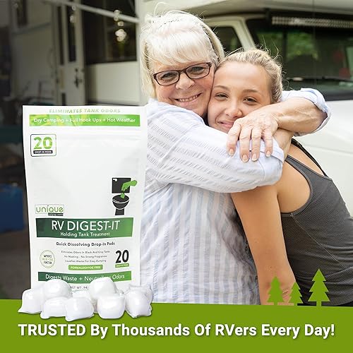Miniatura 8 de Unique RV Digest-It - Tratamiento de tanque de agua negra – Tratamiento concentrado para inodoro RV – Elimina el olor, licúa los residuos, evita