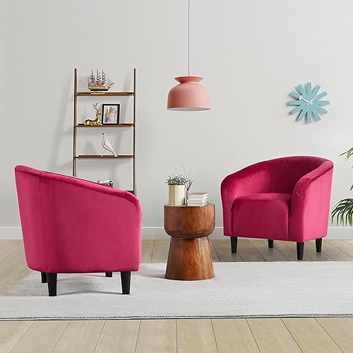 Miniatura 10 de Topeakmart Silla de barril, silla de acento de sherpa suave, silla auxiliar de club, estilo moderno, asiento profundo, sillón de barril para sala de