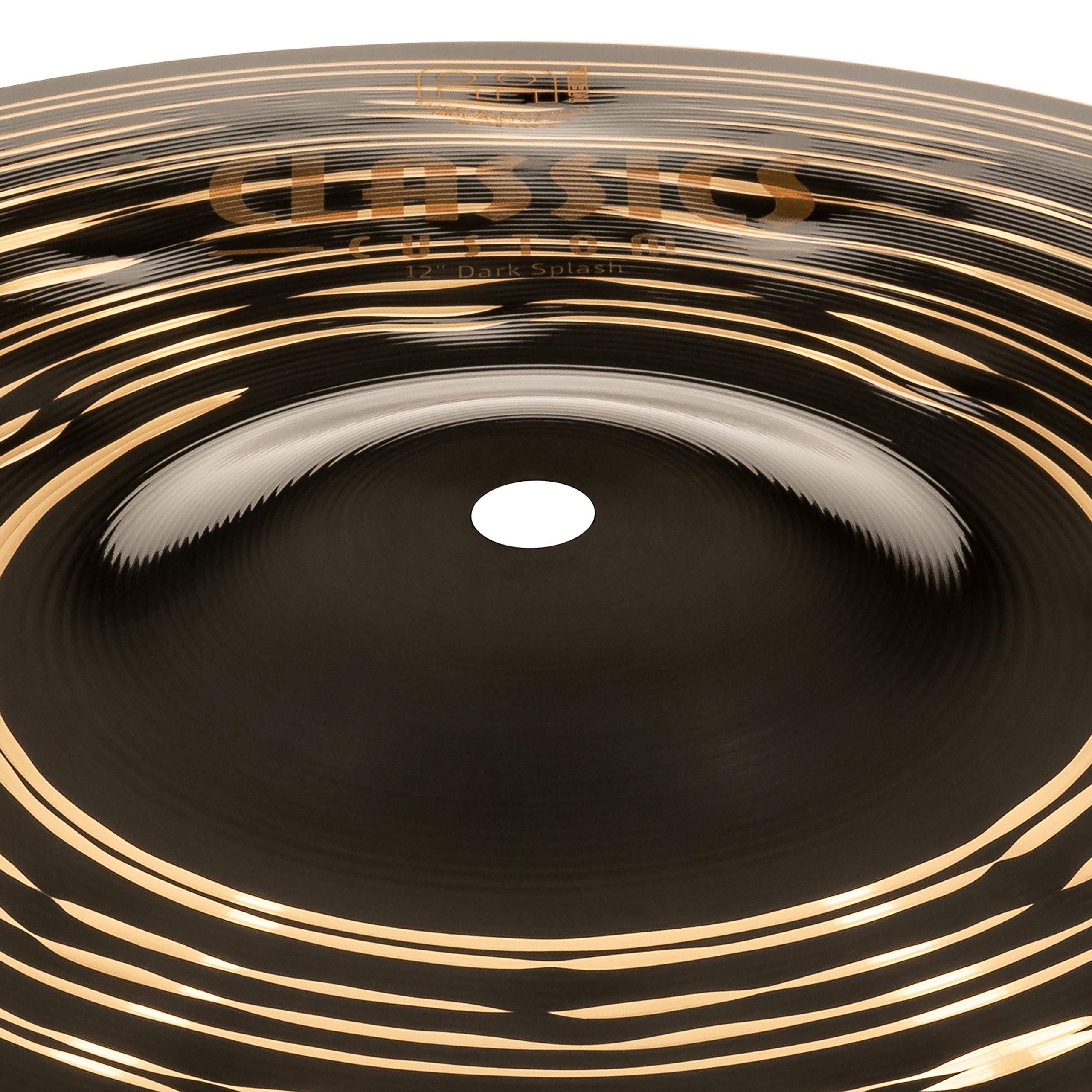 Meinl Cymbals Classics Custom Dark Piatto Splash 12 pollici (30,48cm) per Batteria - Bronzo B12, Finitura Scura, Prodotto in Germania (CC12DAS)