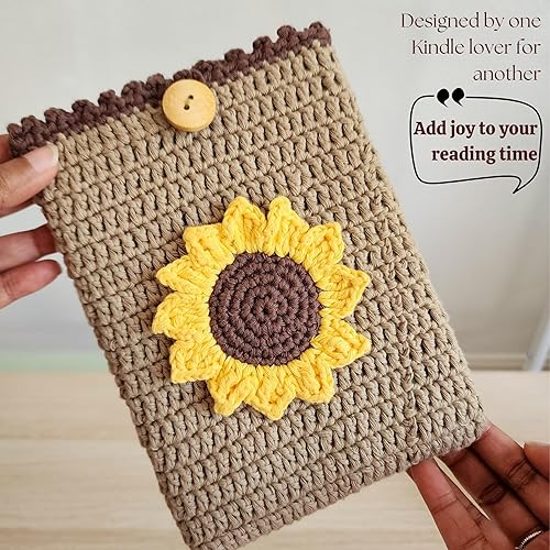 Miniatura 2 de Funda para Kindle tejida a mano, compatible con todos los modelos de 5.5 a 7 pulgadas (excepto Scribe), accesorios Kindle hechos a mano para