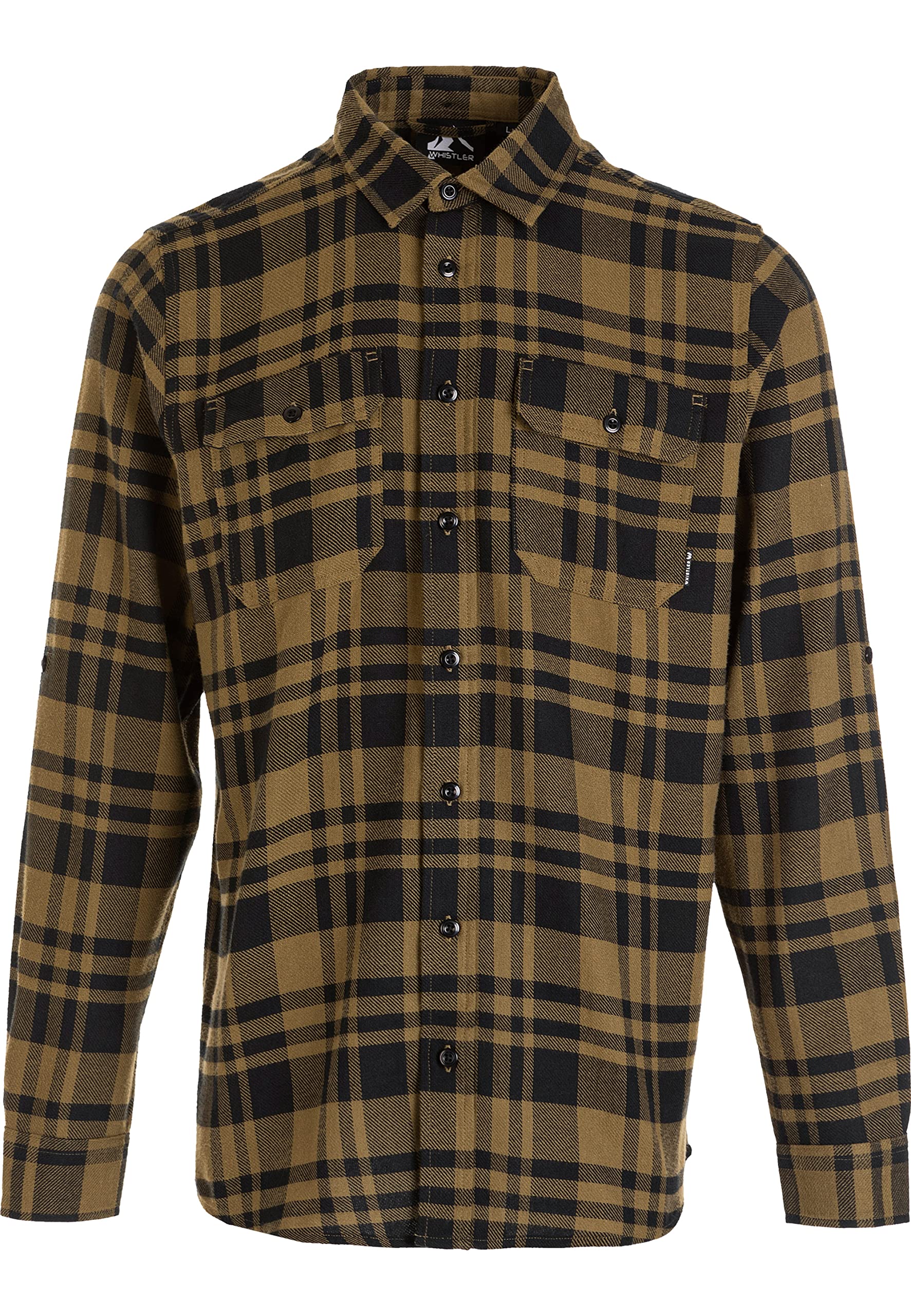 WHISTLER Men's Flannel T-Shirt, Opaque, 3123 Dark Olive, XXX-Large