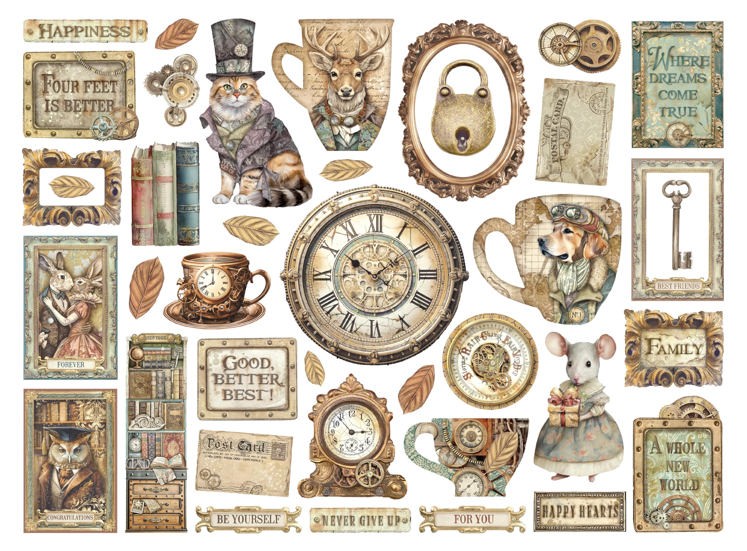 Stamperia - Die Cuts for Scrapbooking, Albums, Card Making, Bullet Journalling and More, Laser Cut Cardboard Shapes, Easy to Glue, Perfect for Crafts and Gifting (Venice, City of Art) (Assorted