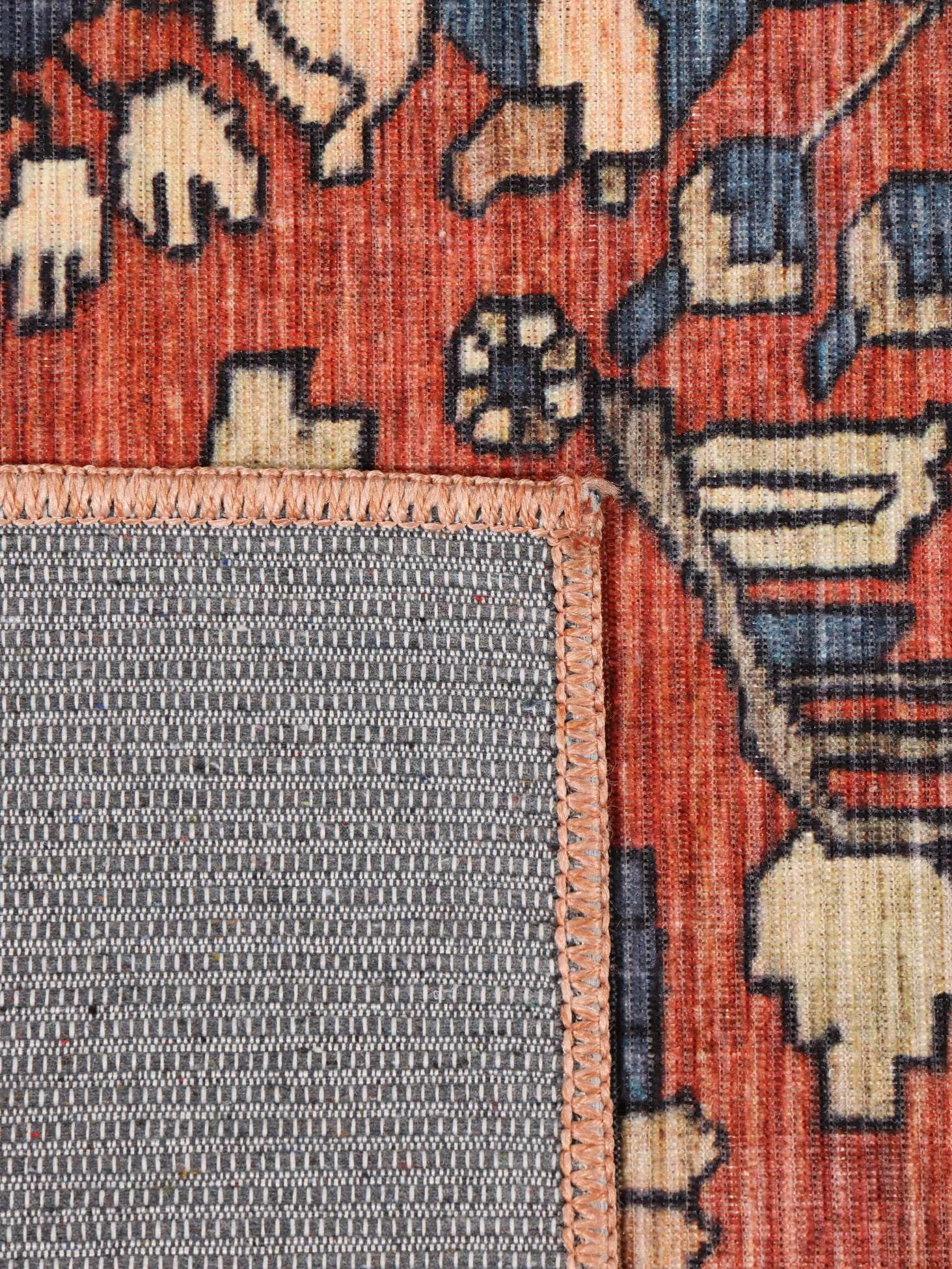 RugVista Galaxy Oriental Alfombra, 80 x 200 cm, Óxido/Azul