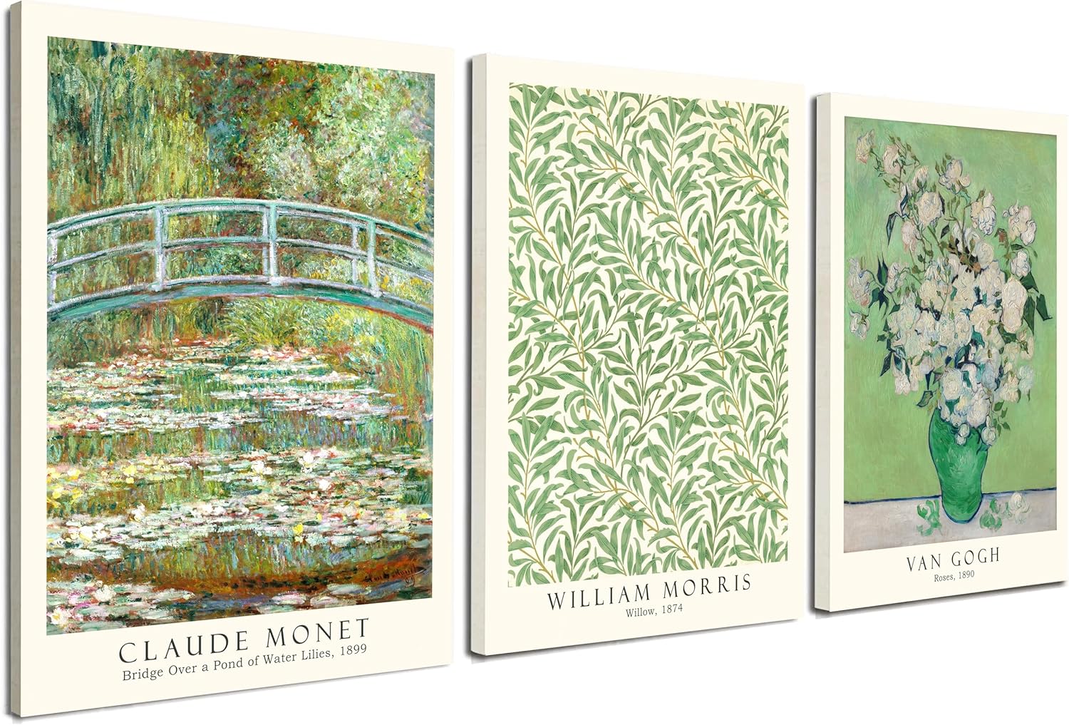 Induslyfe Framed Grass Wall Art Canvas Decor Set of 3, Matisse Wall Art Framed Prints Posters Mid Century Modern Art, Aesthetic Floral Botanical wall art for bedroom, living room, bathroom 12×16