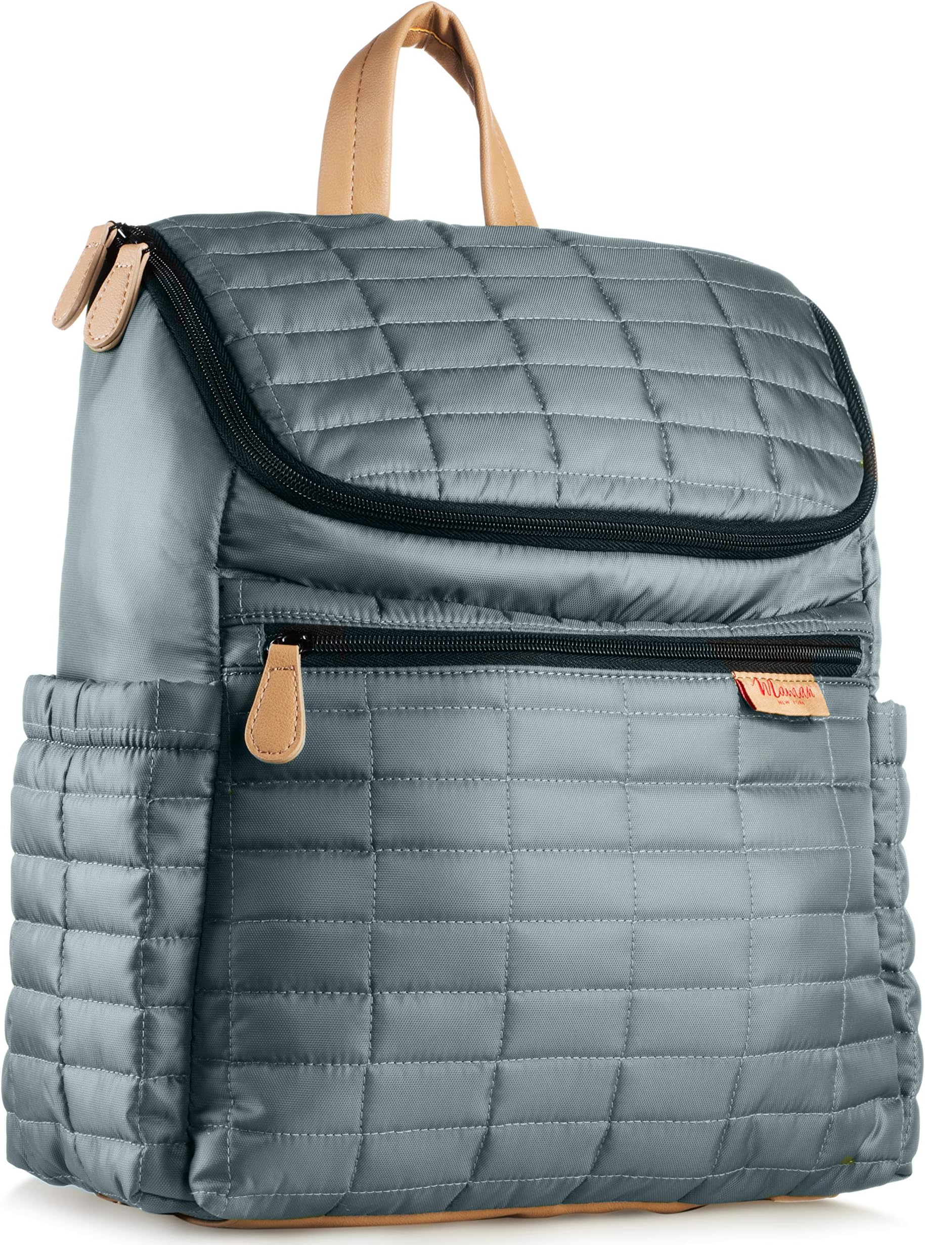 maman Diaper Bag Backpack with Stroller Straps. Baby Diaper Backpack For Women, Men, with Matching Changing Pad. (One Size, Dark Grey)