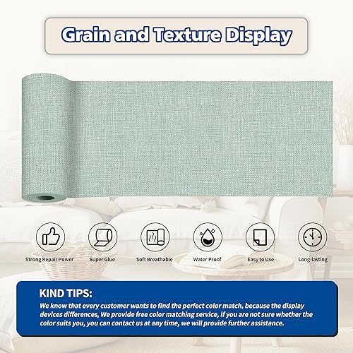 Vista 438 de Parches de reparación de lino grueso, parches de tela de lino autoadhesivos, 8 x 11 pulgadas, 2 unidades, multicolor, se pueden utilizar