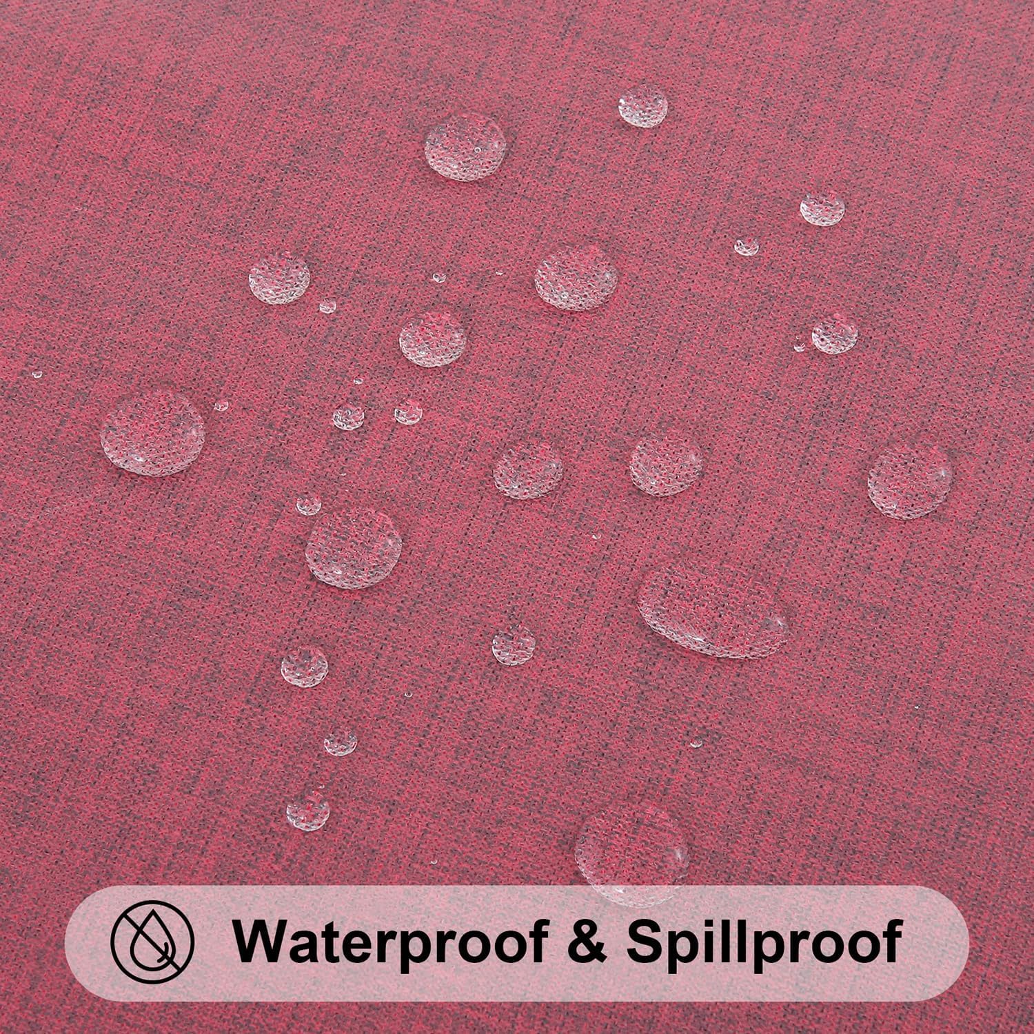 smiry Rectangular Table Cloth Wipe Clean 140x100 cm, Wipeable Water Resistant Linen Tablecloth - Image 4