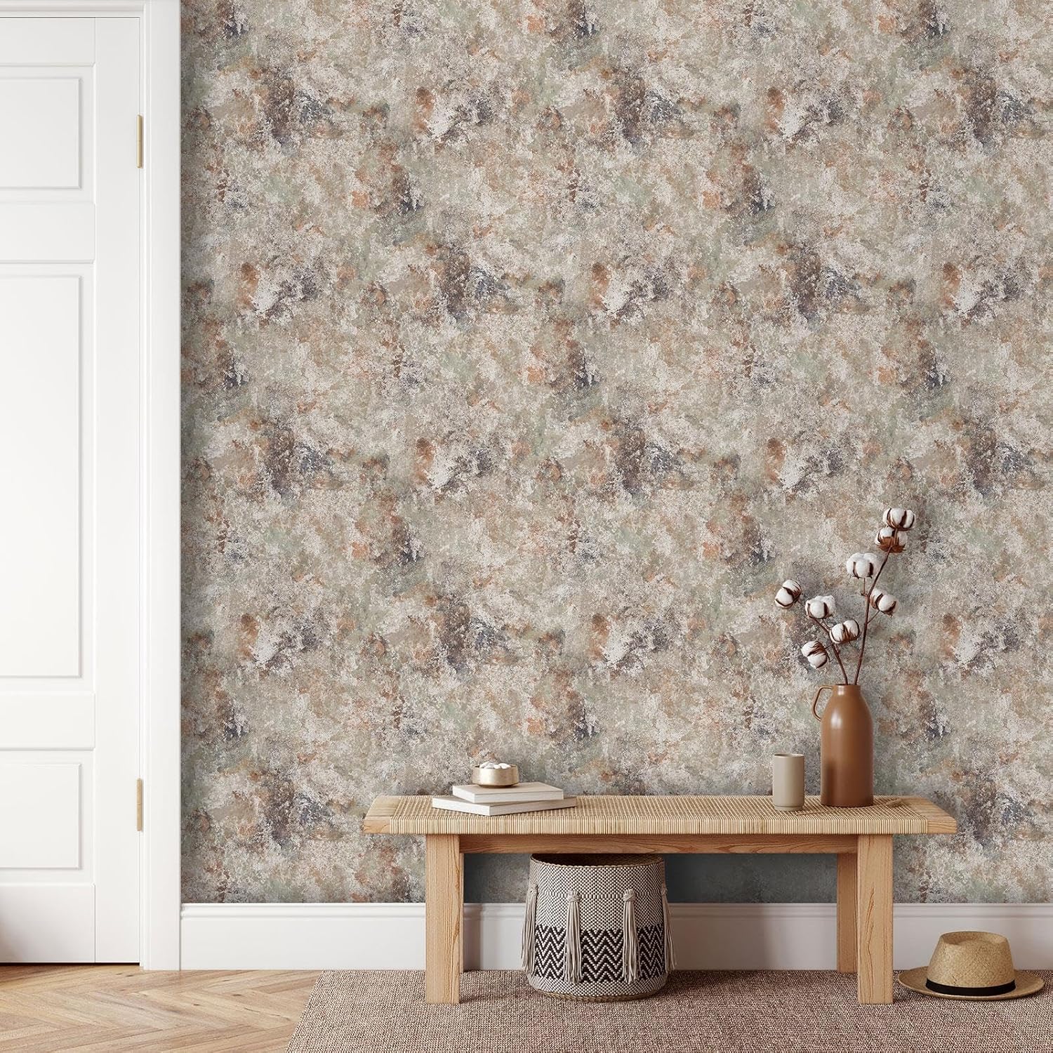 Muriva Perico Stone Effect Modern Industrial Wallpaper Multi (222501)