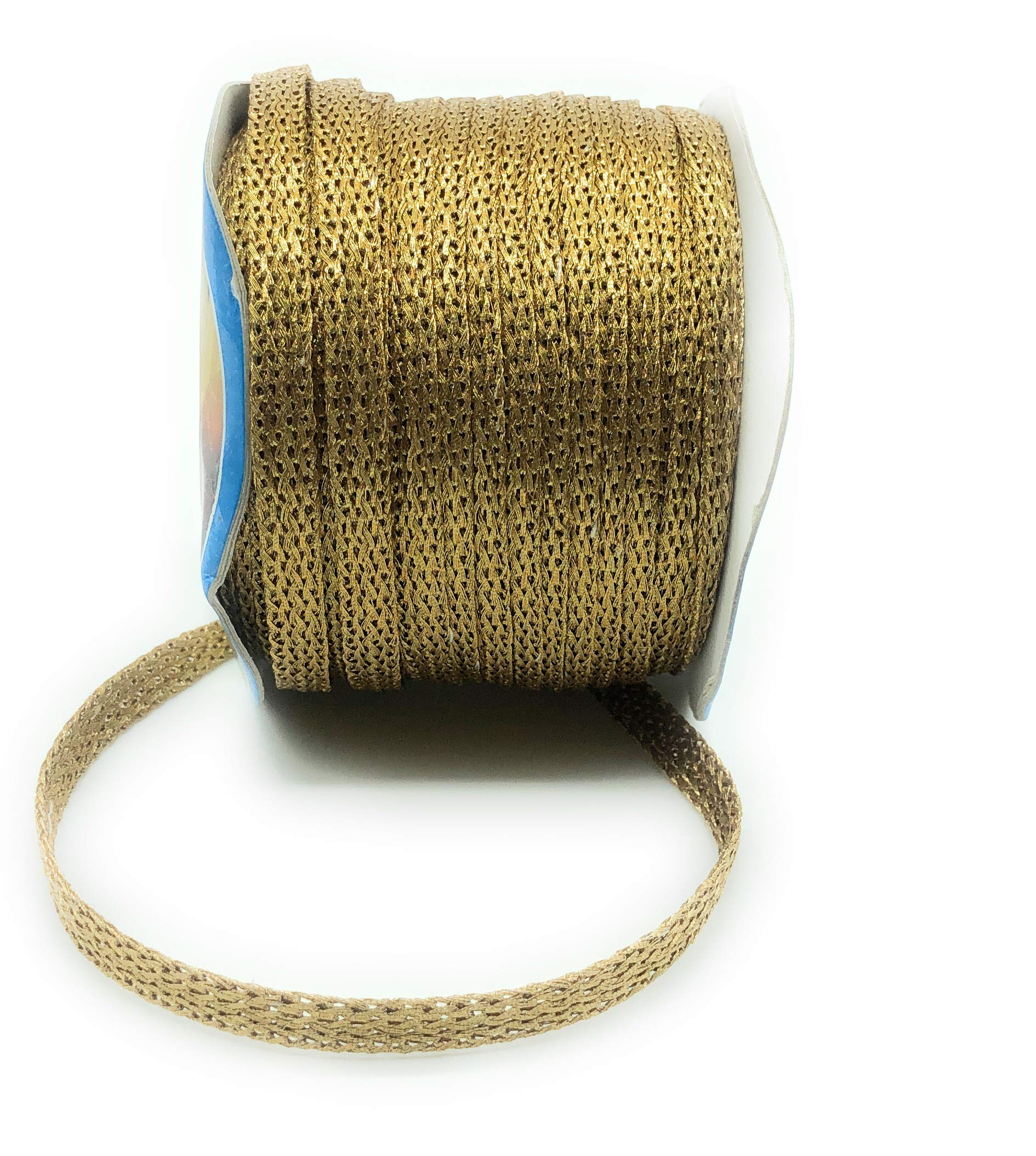 KAVMART 10 MM GOTA JARI CHAPTI DORI Flat LACE (16 Meters)