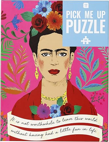 Talking Tables Rompecabezas y póster con cita de retrato de Frida Kahlo de 500 piezas  Ilustrado  Actividades en casa, regalo de cumpleaños, para