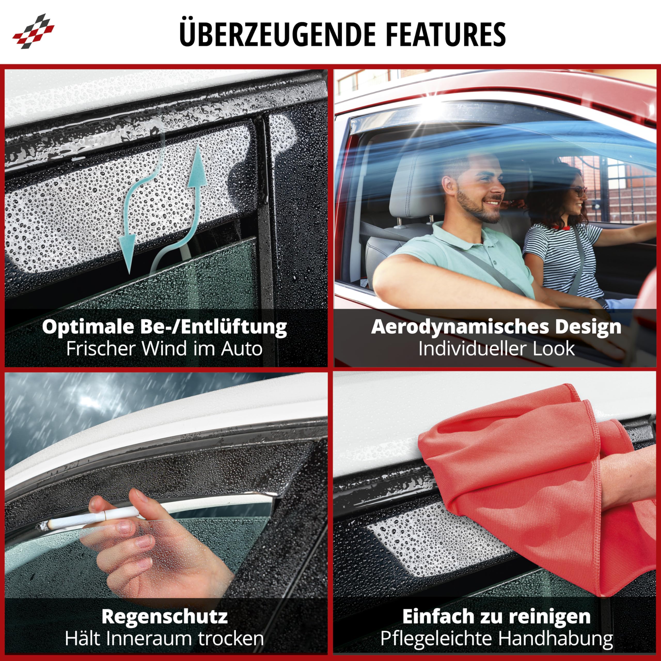 Walser Auto Windabweiser für Suzuki Jimny 07/2018-Heute, Regenabweiser Set 2 STK.