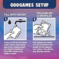 Vista 5 de GooGames, Hand-Held Water Games with Floating Treasures, Sensory Fidget Game Adventures, Non-Toxic, No-Mess, Mesmerizing Glitter Fun, 3 Game Cards