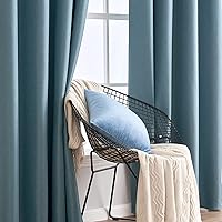 Vista 6 de MIULEE Cortinas con textura de lino de 84 pulgadas de largo, paneles de cortina opacas para dormitorio/sala de estar, cortinas con aislamiento