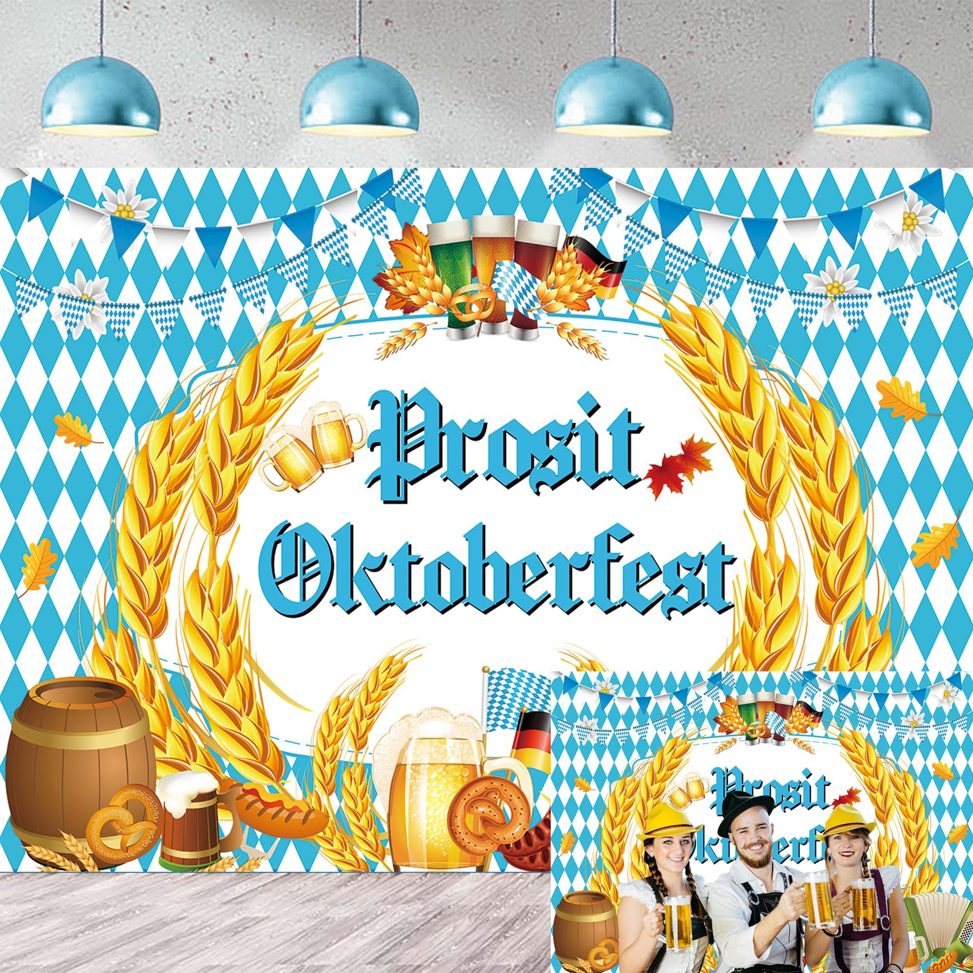 Amazon.com : Oktoberfest Backdrop for Photography 7x5FT Fall Bavarian ...