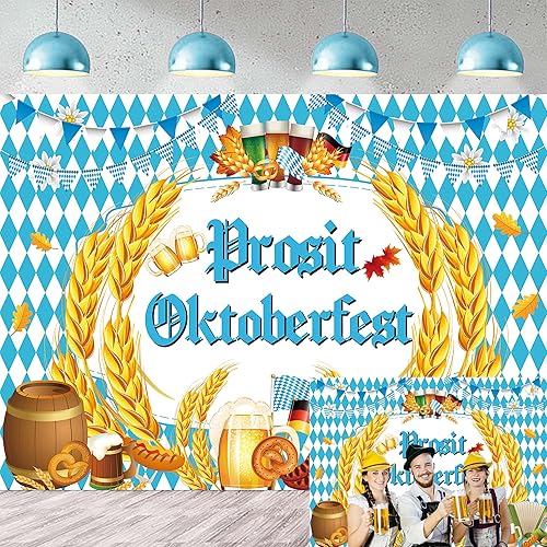 Telón de fondo para fotografía de Oktoberfest de 7 x 5 pies, fondo de celebración de Beerfest bávara para Oktoberfest Cerveza temática decoración