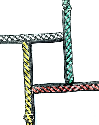 Miniatura 2 de Cuerda elástica plana con ganchos de acero de longitud ajustable de 67 a 126 pulgadas, correa elástica resistente para bicicletas al aire libre,