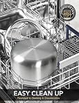 MICHELANGELO 6 Pcs Tri-ply Stainless Steel Pot Set, 2QT & 3QT & 8QT Pot with Lids, Nonstick HoneyComb Interior Cooking Pot Set, Compatible with All Cooktops, Oven & Dishwasher Safe